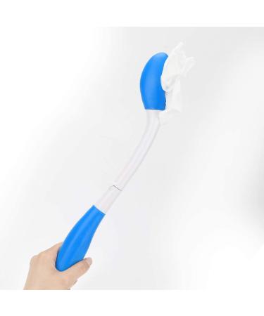 Jhua 15.7 Foldable Toilet Aid for Wiping - Long Reach Comfort Butt Wiper with Carrying Bag - Bottom Buddy Tool for Easy Toilet Paper Assistance - Blue - Buy Online on GoSupps.com