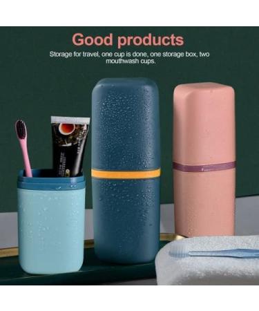 3-Piece Plastic Travel Tooth Cleaning Cups Set | Portable Toothbrush Holder for Camping Outdoors & School - Buy Online on GoSupps.com