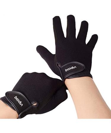 AICTIMO Professional Riding Gloves - Breathable & Comfortable Unisex - Black S/M - Ideal for Equestrian Use - Buy Online on GoSupps.com