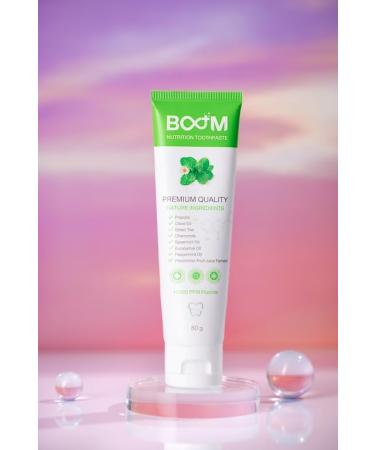 Premium Quality Toothpaste Boom Nutrition 80g - Natural Ingredients for Optimal Oral Health | International Shipping Available - Buy Online on GoSupps.com