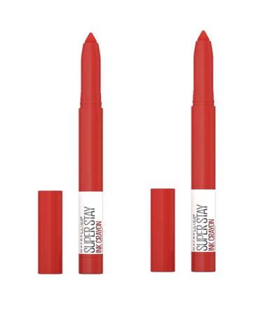 Maybelline New York Pack of 2 Super Stay Ink Crayon Lipstick Know No Limits 115