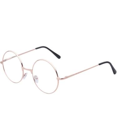 Shop Trixes Round Glasses | Beatles Retro Sixties Style Clear Glasses - Perfect for Cosplay Parties & Vintage Fashion - Classic Vintage Rose Gold - Buy Online on GoSupps.com