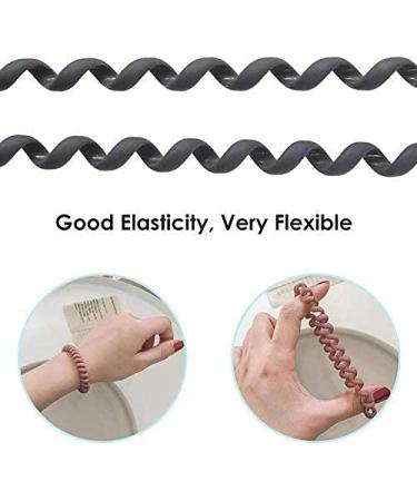 Spiral Hair Ties Set - 10 PCS Coil Hair Elastics in 10 Colors for Girls and Women - Buy Online on GoSupps.com