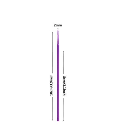 700PCS Disposable Micro Applicators Brush for Eyelash and Makeup - Purple (2.0mm Head) - Buy Online on GoSupps.com