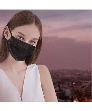 Black Shield 100+2 Black Face Masks - 3 Layers - Ultra Comfy - Disposable - Buy Online on GoSupps.com