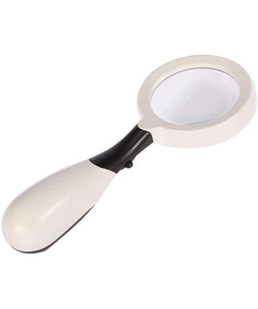 Magnifier Abs Shell Glass Lenses 2 Led Lights White 210 * 90 * 40Mm for Reading Crafts Repair Magnifier Lofty Ambition