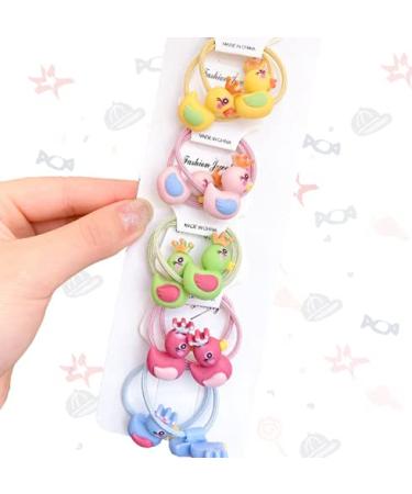 10 Duck Design Girl Hair Bands Elastic Hairband Ponytail Tie Ring Accessory