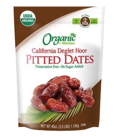 Organic California Deglet Noor Pitted Dates 2.5lb 2.5 Pound (Pack of 1)