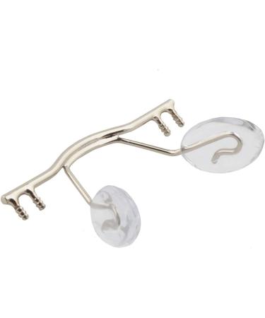 Mayabi metal replacement nose bridge 10 pieces/glasses bridge substitute edgeless frame stainless steel glasses bridge with nasal cushion for glasses repair frames (color: gun) (color: silver)