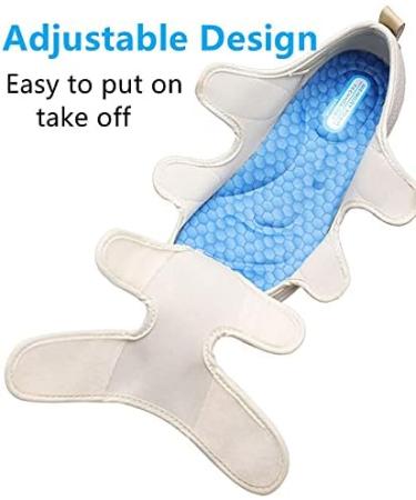 Men's Adjustable Diabetic Slippers Orthopedic with Memory Foam Insoles - Blue 7.5 Wide - Buy Online on GoSupps.com