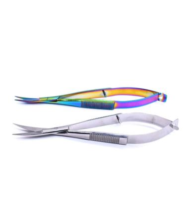 Micro Scissors for Face & Eyelash - Stainless Steel Curved Grafting Tool | International Shipping - Buy Online on GoSupps.com
