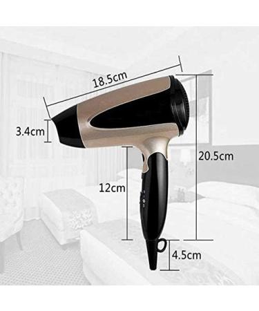 ADITAM Professional Tourmaline Hair Dryer Negative Ionic Salon Hair Blow Dryer Dc Motor Light Weight Low Noise Hair Dryers with Diffuser Colour:Black Gold Silver White/Gold Double The Comfort - Buy Online on GoSupps.com