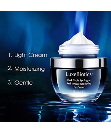 LuxeBiotics Dark Circle Eye Bag Anti-Wrinkle Nourishing Eye Cream - Nourish, Brighten, and Smooth Skin - Buy Online on GoSupps.com