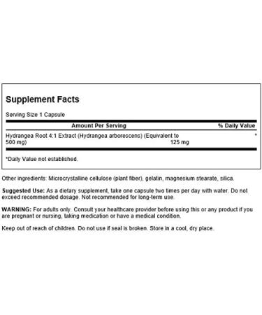 Swanson Full-Spectrum Hydrangea Root 500mg - Urinary Tract Support - 90 Capsules - Buy Online on GoSupps.com