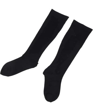280D Compression Socks - High Elastic Knee Highs Closed Toe - Black | Best for Travel & Health - Buy Online on GoSupps.com