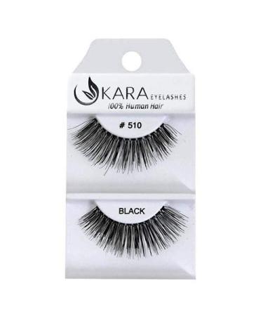 Kara Beauty Human Hair Eyelashes - 510 (Pack of 12)