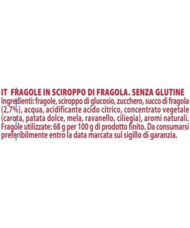 Italian Gourmet E.R. Fabbri Pack of 6 Opaline Strawberries - 230g - Strawberries in Syrup + Gourmet Italian Polpa - Buy Online on GoSupps.com