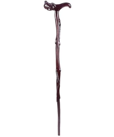 Wooden Walking Stick Solid Cane Old Man Solid Wood Walking Stick Wooden Carving Help Walking Stick Mahogany Faucet Light Hand Turn (Color : Rosewood Size : 90cm) Rosewood 90cm