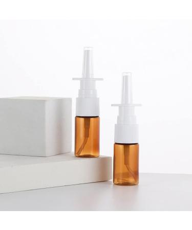 QUUPY 6PCS 10ml Empty Amber Glass Nasal Spray Bottles - Refillable Makeup & Travel Container Jars - Buy Online on GoSupps.com