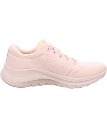 Skechers Women's Arch Fit 2.0 Big League Sneaker - Natural Mesh Mauve & Lavender Trim | International Shipping Available - Buy Online on GoSupps.com