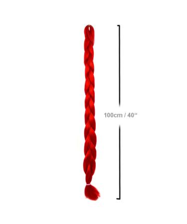 Premium 2m Ruby Red Braid Hair for Rasta Braids Dreads & Box Braids - Mybraids Artificial Hair Extensions - Buy Online on GoSupps.com