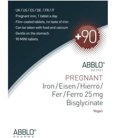 Prenatal & Pregnant Iron - 1 Tablet a Day - Very Gentle - Very Small - Bisglycinate - Take it with Breakfast - Buy Online on GoSupps.com