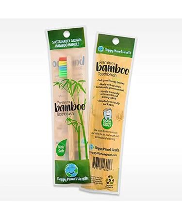 Eco-Friendly HDP Kids Bamboo Toothbrush Pack of 8 - Bonus Colors | Sustainable Kids Oral Care - Buy Online on GoSupps.com