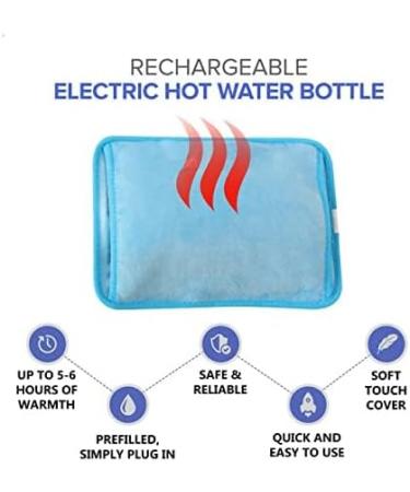 Vivo Rechargeable Electric Hot Water Bottle & Hand Warmer Massaging Heat Pad - Cozy Blue - Buy Online on GoSupps.com