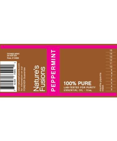 Nature's Fusions Peppermint (Supreme) 100% Pure and Natural Essential Oils Undiluted Therapeutic Grade for Aromatherapy and Topical Use .5 Fl Oz (Pack of 1) (15 mL) - Buy Online on GoSupps.com