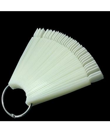 Mofun 50-Pieces Nail Swatches Sticks in White Professional Nail Colour Fan Display Sticks Nail Samples Sticks with Metal Buckle Detachable Practice Nails Sticks for Beginner Nail Display for Salon Natural Color - Buy Online on GoSupps.com
