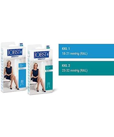 Compression Stockings Jobst Ultra Sheer AG Thigh Highs - KKL2 III Black Open Toe Petite Sensitive - Best International Shipping - Buy Online on GoSupps.com