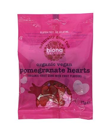 Biona Biona Pomegranate Heart Candies - Organic - 75g (pack of 10)