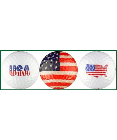 EnjoyLife Inc USA Flag Variety Golf Ball Gift Set