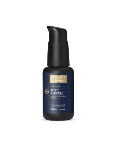 Quicksilver Scientific Liposomal Methyl B-Complex - Methylated B-Complex Liquid Vitamins - Milk Thistle, Folate + Methylcobalamin - Detox, Immune, Mood, Liver + Energy Support - Vegan (1.7oz / 50ml) - Buy Online on GoSupps.com