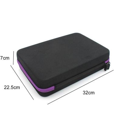 60-Bottle Essential Oil Case - Travel Organizer with Pocket Holes - Purple 15ml - Perfect for Women & Everyday Use - Buy Online on GoSupps.com