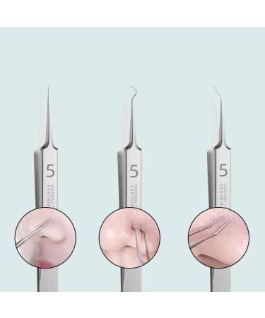 Usiveinborn Blackhead Remover New Usiveinborn Tweezers Stainless Steel Facial Blackhead Remover Tweezers (1set) - Buy Online on GoSupps.com