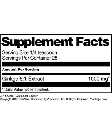 Ginkgo 8:1 Powder (1 oz ZIN: 520218) - 3 Pack - Buy Online on GoSupps.com