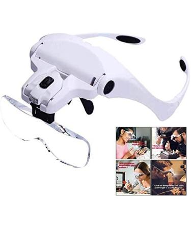 Nanxin Head Magnifier Head Wearing Loupe Magnifier with LED Light Hands Free Reading Magnifying Glasses 5 Replaceable Lenses for Professional Jewelry Loupe Reading Watch Electronic Repair - Buy Online on GoSupps.com