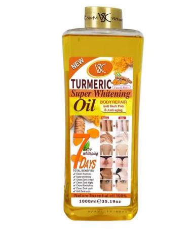 Natural Turmeric Super Whitening Oil for Face and Body Care 1000ml 7 Days Formula