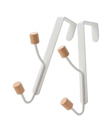 Alipis 2pcs No Punching Door Hook Clothes Rack Towel Holder Towel Rack Over Door Coat Hook Hanger Bags