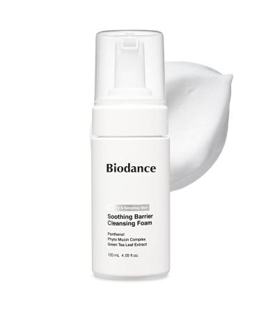 BIODANCE Soothing Barrier Cleansing Foam  Micro Bubble Foam  Gentle & Mild Face Cleanser | 4.06 fl.oz  120ml