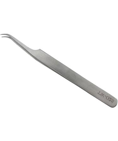 Premium Stainless Steel Eyelash Tweezers with Curved Tip - High Precision False Eyelash Extension Tool | TW-G2S - Buy Online on GoSupps.com