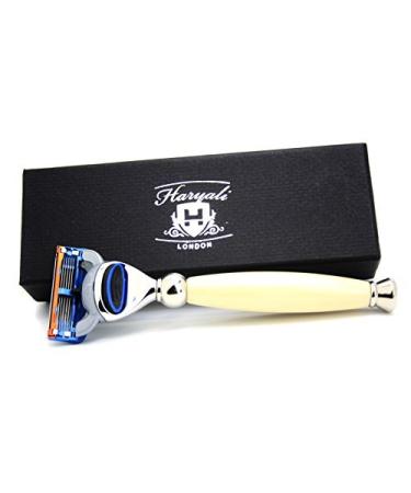 5 Edge Shaving Razor with Beautiful Handle Beard and Mustache Safety Razor for Mens Perfect Shave