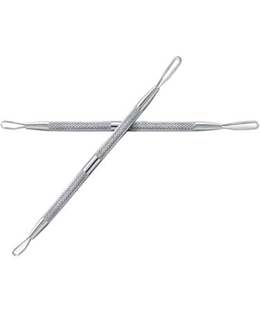Stainless Steel Pimple Remover Blackhead Blemish Comedone Acne Extractor Tool Popper Spot Komedon Double Side Soft Touch and No-Slip Skincare for Whitehead Removal - Buy Online on GoSupps.com