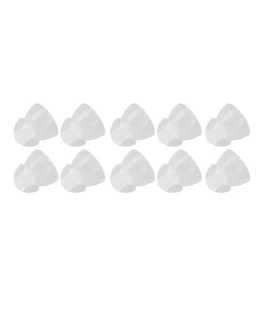 Hearing aids umbrella cathedral replacement soft silicone earplugs for hearing aids 10 pieces transparent double layer closed antistatic earplugs.