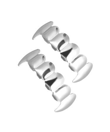 Healeved 2pcs Werewolf Teeth Ornament Bike Planter Halloween Party Supplies Makeup Denture Men and Women