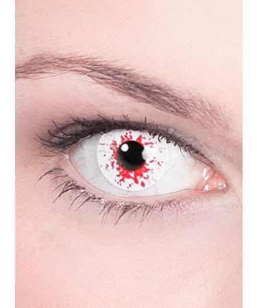 Contact lenses annual lenses of infected - motif lenses with prescription (1 piece) - dioptria: -4.0 - ideal for Halloween carnival & motto party infected -4.0 dioptries
