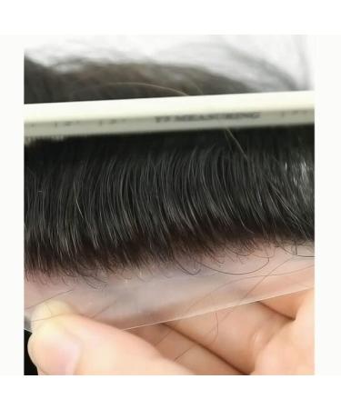 NLW Real Hair Toupee for Men - 0.06mm PU Transparent Thin Skin Hair Replacement System - 100% Natural European Human Hair - 10x8 Inches Deep Brown Wig - Buy Online on GoSupps.com
