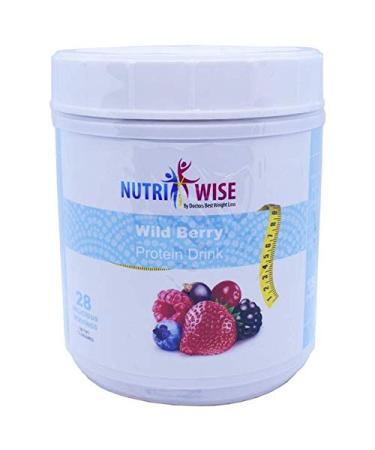 NutriWise - High Protein Diet Drink Canister | Wild Berry | Fat Free Low Calorie Low Sugar ( 28 Serv )