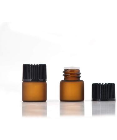 Enslz 50 Empty Amber Glass Bottles for Essential Oils - Refillable Brown 1ml | Perfect for DIY and Craft Projects - Buy Online on GoSupps.com